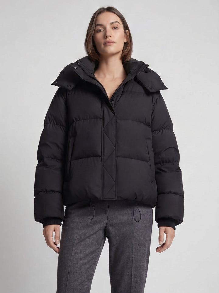 Women's belted biker jacket with lapel collar and asymmetrical zipper