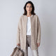 Women's long button-front textured cardigan