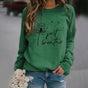 Women's long-sleeve sweatshirt with dandelion Just Breathe graphic
