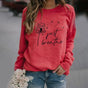 Women's long-sleeve sweatshirt with dandelion Just Breathe graphic