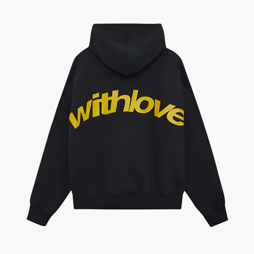 Unisex hooded sweatshirt with large graphic print on the back