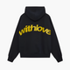 Unisex hooded sweatshirt with large graphic print on the back