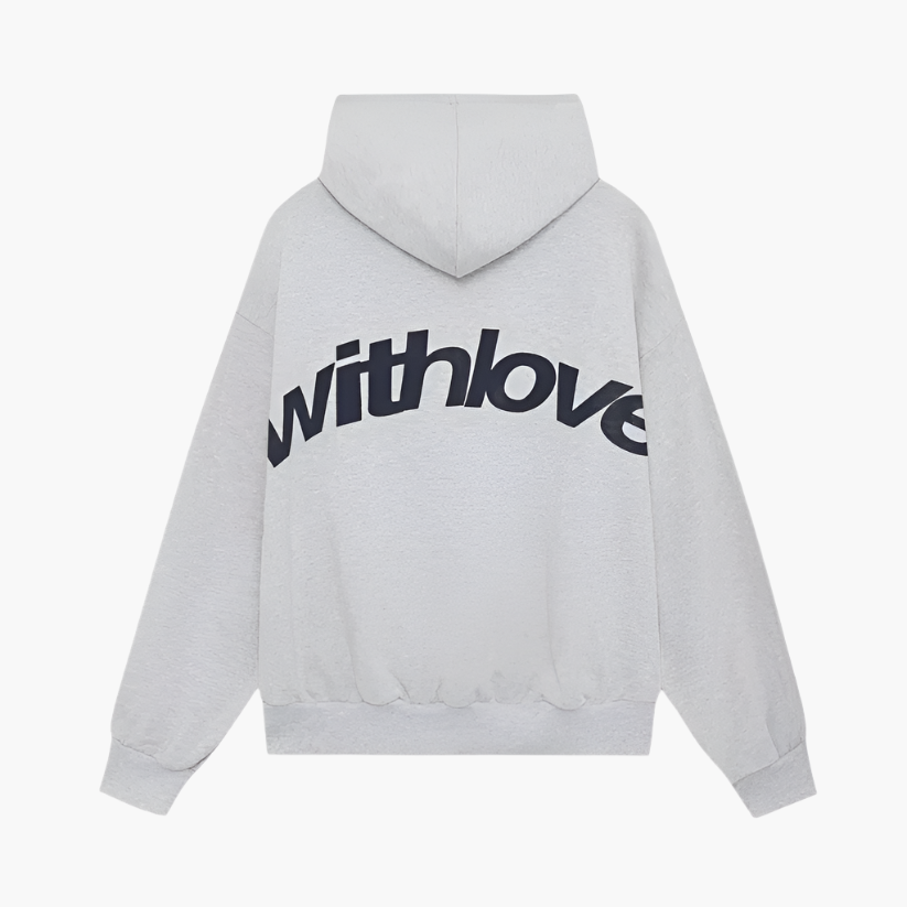 Unisex hooded sweatshirt with large graphic print on the back