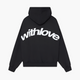 Unisex hooded sweatshirt with large graphic print on the back
