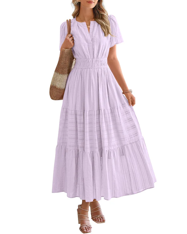 Maris - Boho tiered maxi dress