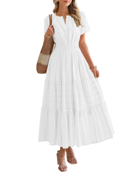 Maris - Boho tiered maxi dress