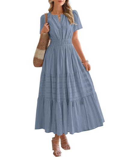 Maris - Boho tiered maxi dress