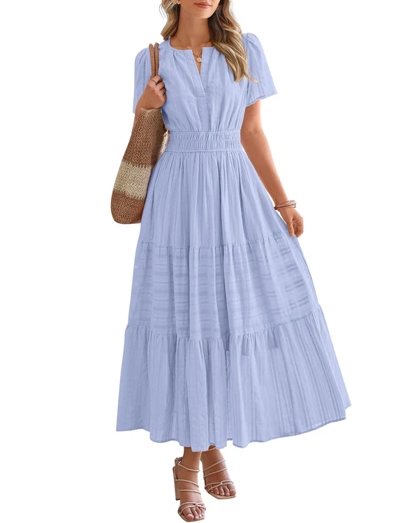 Maris - Boho tiered maxi dress