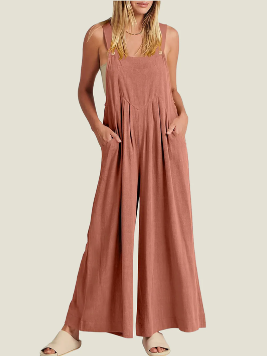 Aiyana - Relaxed Button-Strap Jumpsuit
