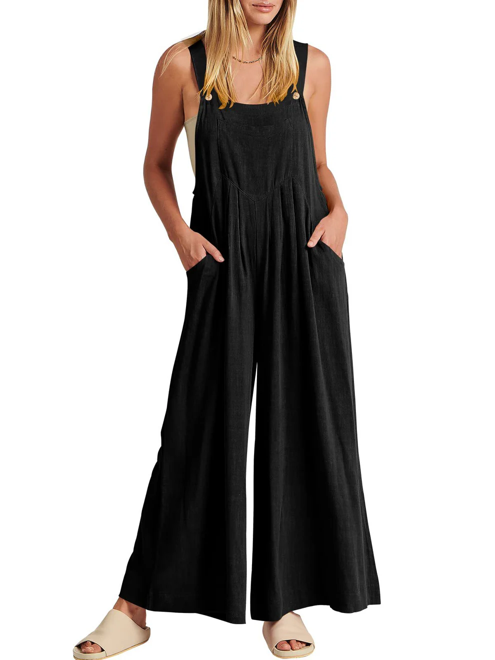 Aiyana - Relaxed Button-Strap Jumpsuit