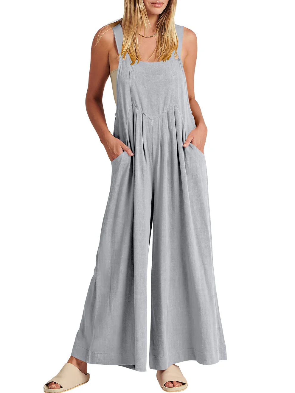 Aiyana - Relaxed Button-Strap Jumpsuit