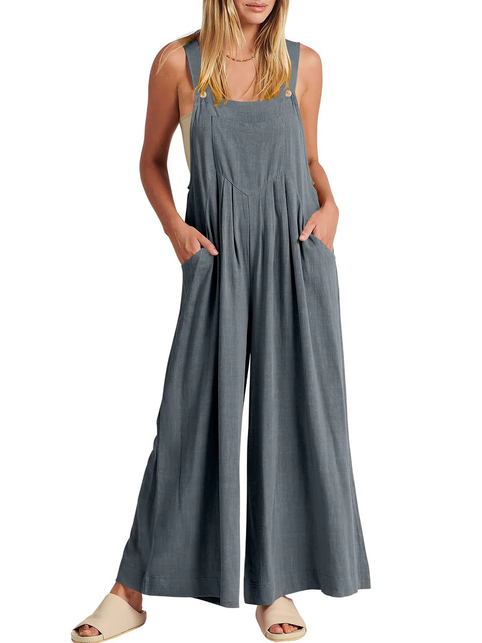 Aiyana - Relaxed Button-Strap Jumpsuit