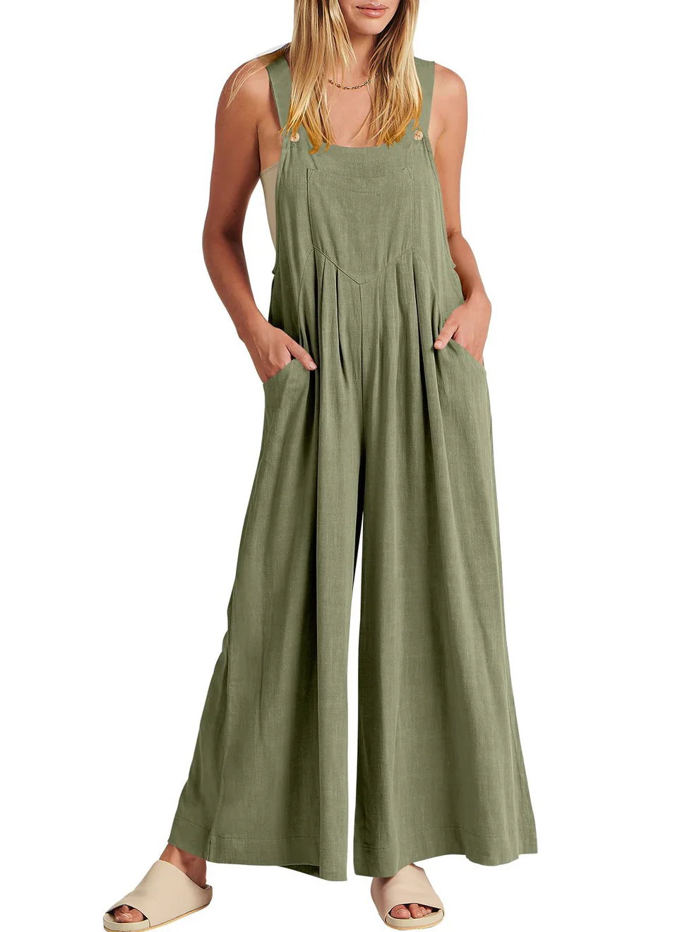 Aiyana - Relaxed Button-Strap Jumpsuit