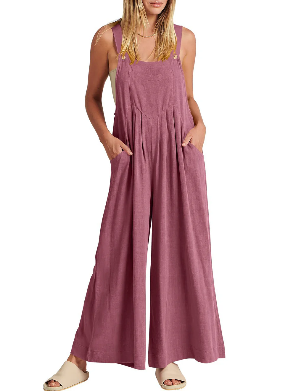 Aiyana - Relaxed Button-Strap Jumpsuit