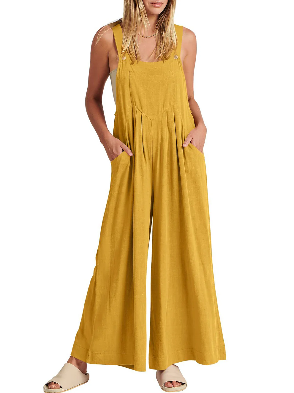 Aiyana - Relaxed Button-Strap Jumpsuit