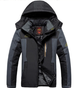 Men's padded hooded winter coat with zip pockets