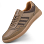 Men's low-top lace-up sneakers with panelled upper and contrasting side stripes