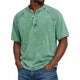 Women's Henley Top — Vintage Washed Button-Placket Everyday Top