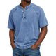 Women's Henley Top — Vintage Washed Button-Placket Everyday Top