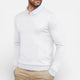 Men's plain crew neck sweater with long sleeves