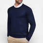 Men's plain crew neck sweater with long sleeves