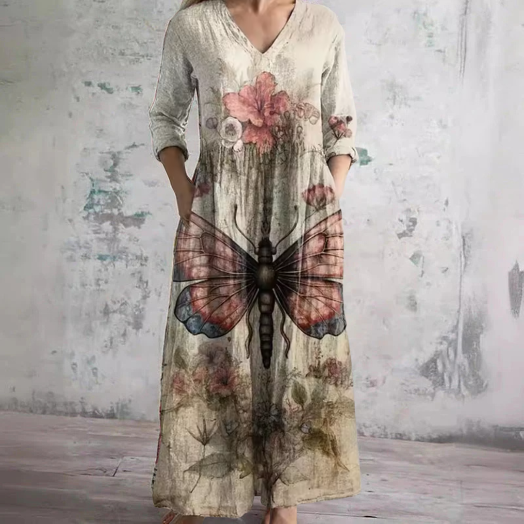 Indira - Floral Summer Midi Dress