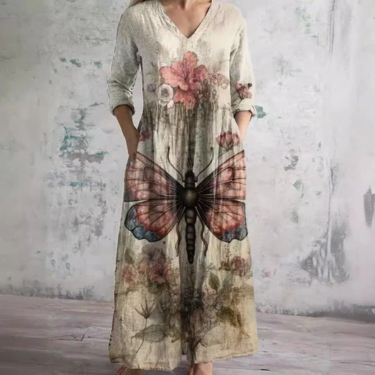 Indira - Floral Summer Midi Dress