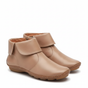 Women's ankle boots with foldover collar and side zipper