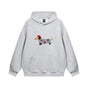 Women's hooded sweatshirt with dog graphic and kangaroo pocket
