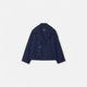 Women's cropped double breasted blazer with notched lapels