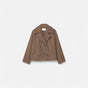 Women's cropped double breasted blazer with notched lapels