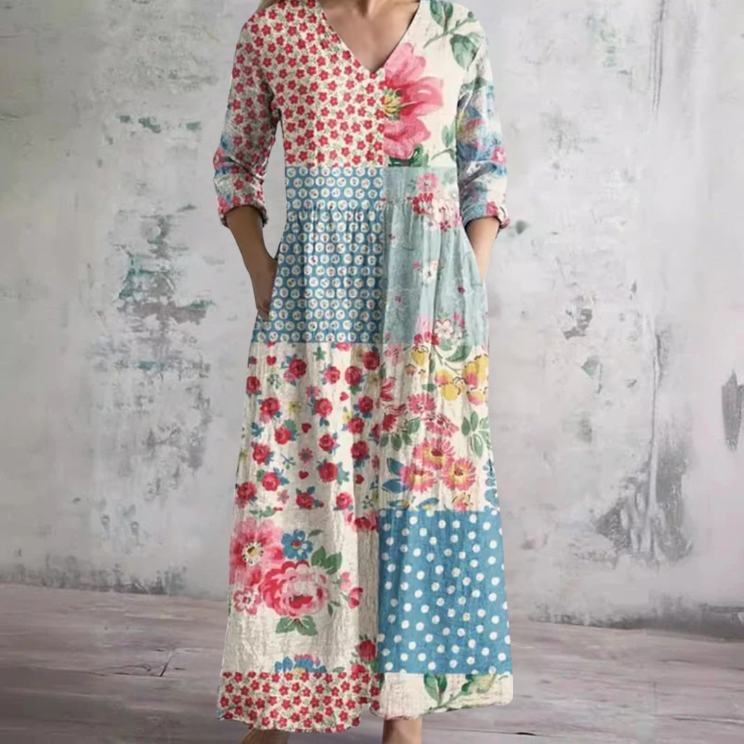 Kailani - Patchwork Floral Summer Dress