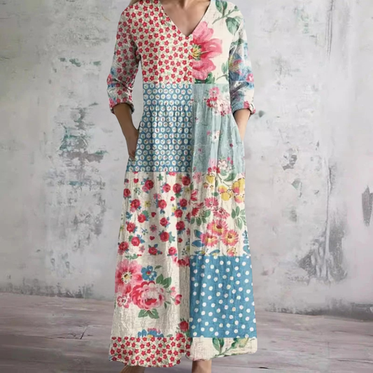 Kailani - Patchwork Floral Summer Dress