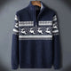 Men's Fair Isle patterned half-zip sweater