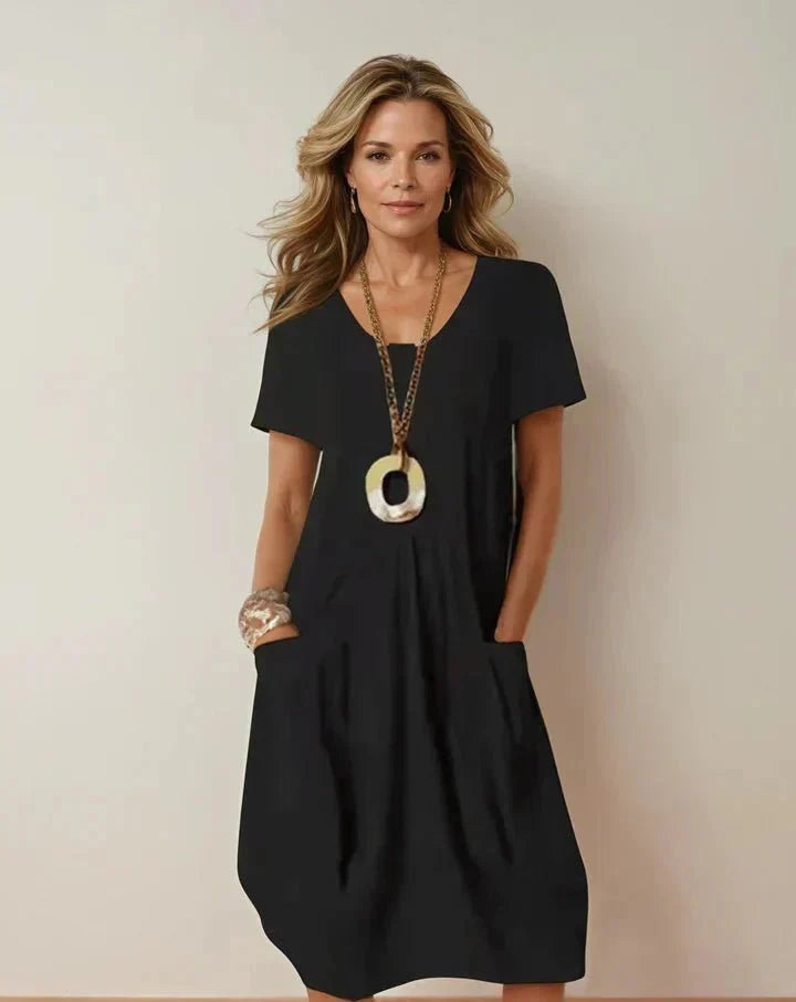 Elodie - Casual Cotton Midi Dress