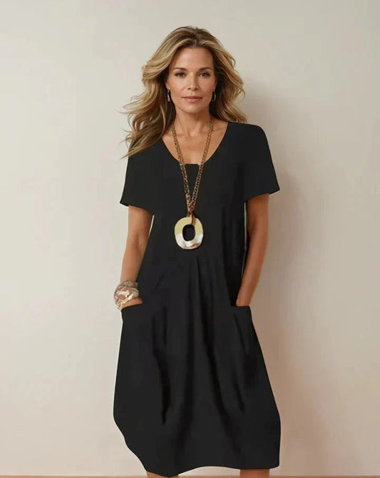 Elodie - Casual Cotton Midi Dress