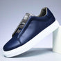 Low-top lace-up sneaker with panelled upper and contrast rubber sole