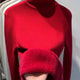 Long-sleeve women's turtleneck sweater with ribbed collar