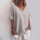 Women's Relaxed Round-Neck T-Shirt — Loose Lightweight Basic Summer Tee
