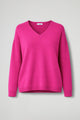 Women's V-neck pullover sweater with ribbed trim