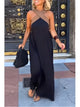 Women's Crossed-Neck Dress — Off-Shoulder Soft Woven Loose Summer Dress