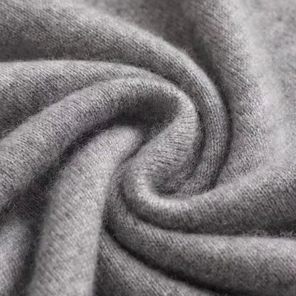 Men's plain crew neck sweater with long sleeves and ribbed trims
