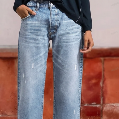 Marisela Retro Cropped Straight Jeans