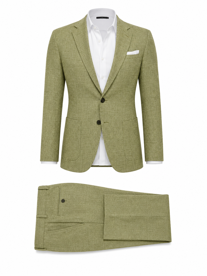 Men's Slim Fit Suit, Two Button Blazer and Pants, Notch Lapel