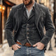 Men's corduroy blazer and waistcoat set with notched lapels