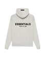 Men's oversized hooded pullover sweatshirt with bold Essentials Fear of God back text