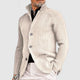 Men's textured waffle-knit button-front cardigan