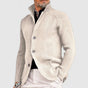 Men's textured waffle-knit button-front cardigan