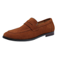 Men's penny loafer with stitched moccasin toe and low sole