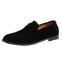 Men's penny loafer with stitched moccasin toe and low sole